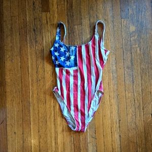 Vintage American Flag Bathing Suit